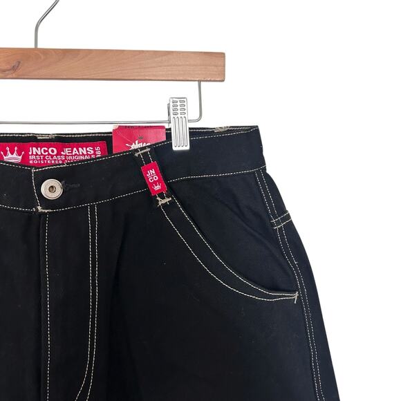 Vintage DS JNCO Black Wide Leg Jeans Sz 32 - Picture 3 of 11